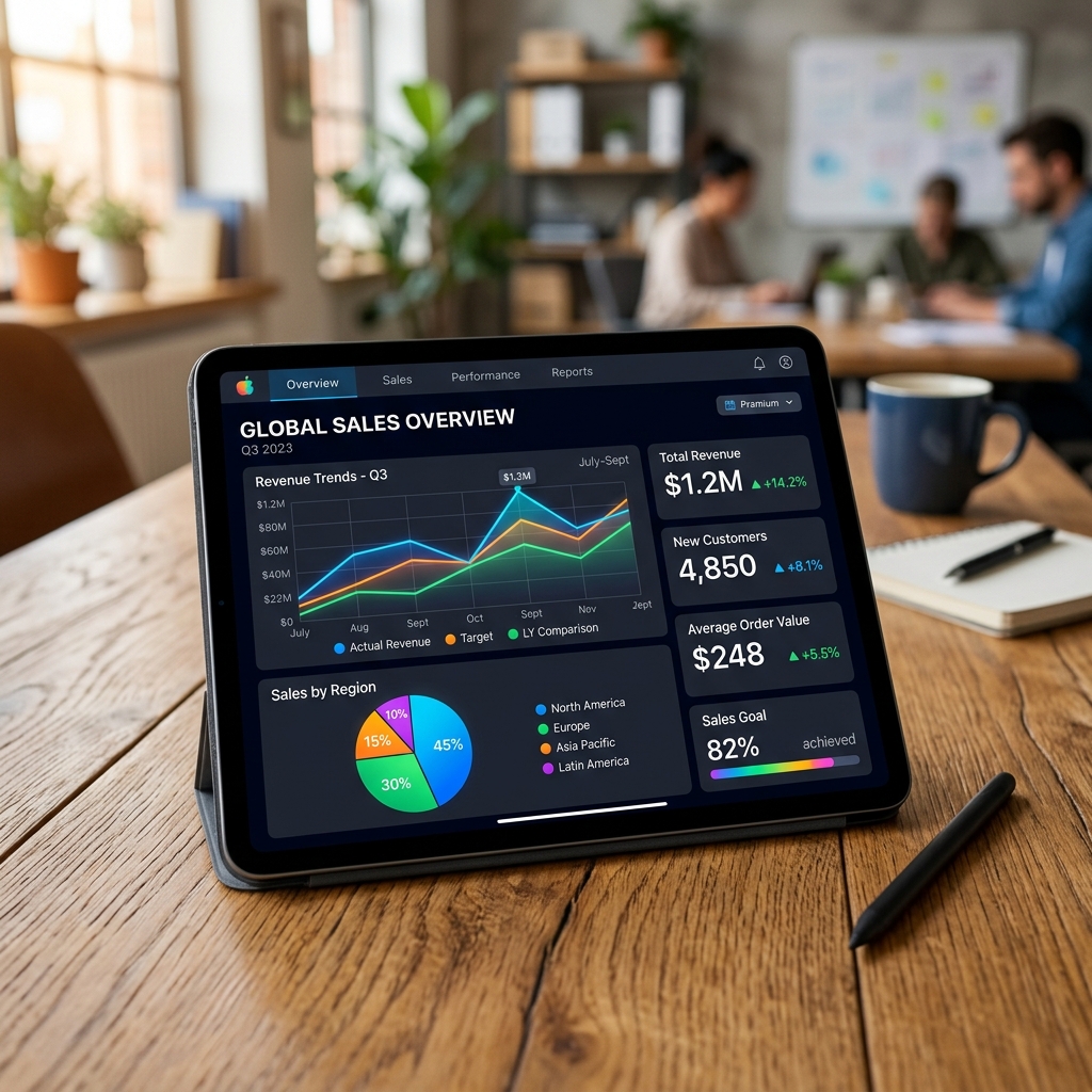 Management dashboard analytics