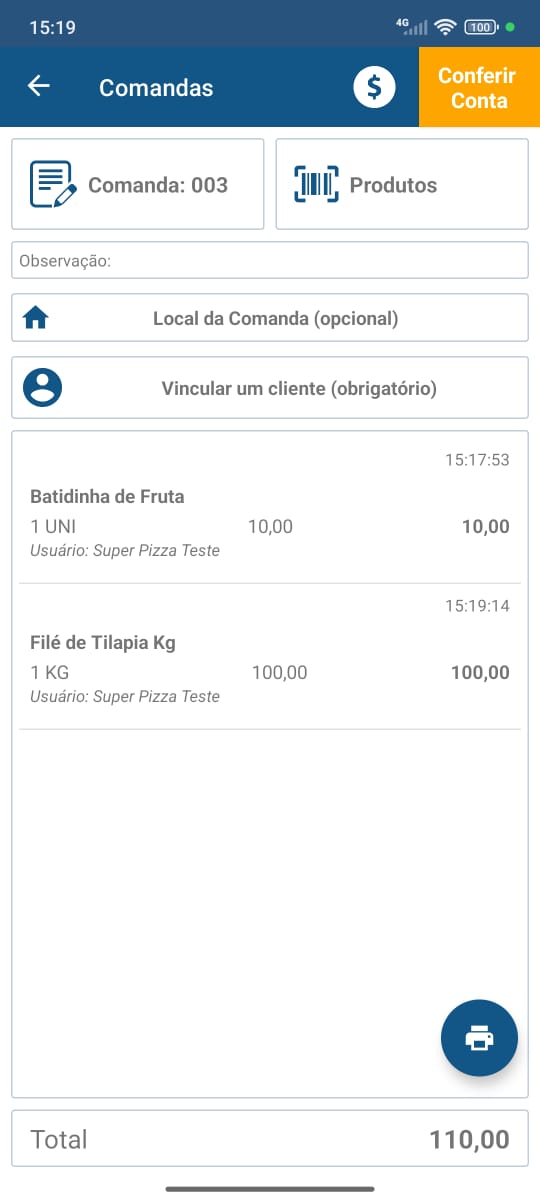 Zero Troca de Pedidos
